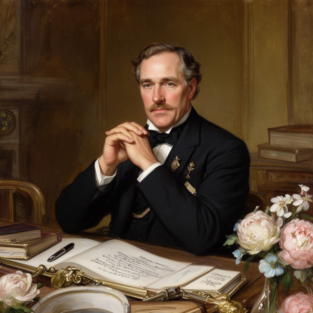 AI-generated illustration of Henry Lascelles, 6th Earl of Harewood