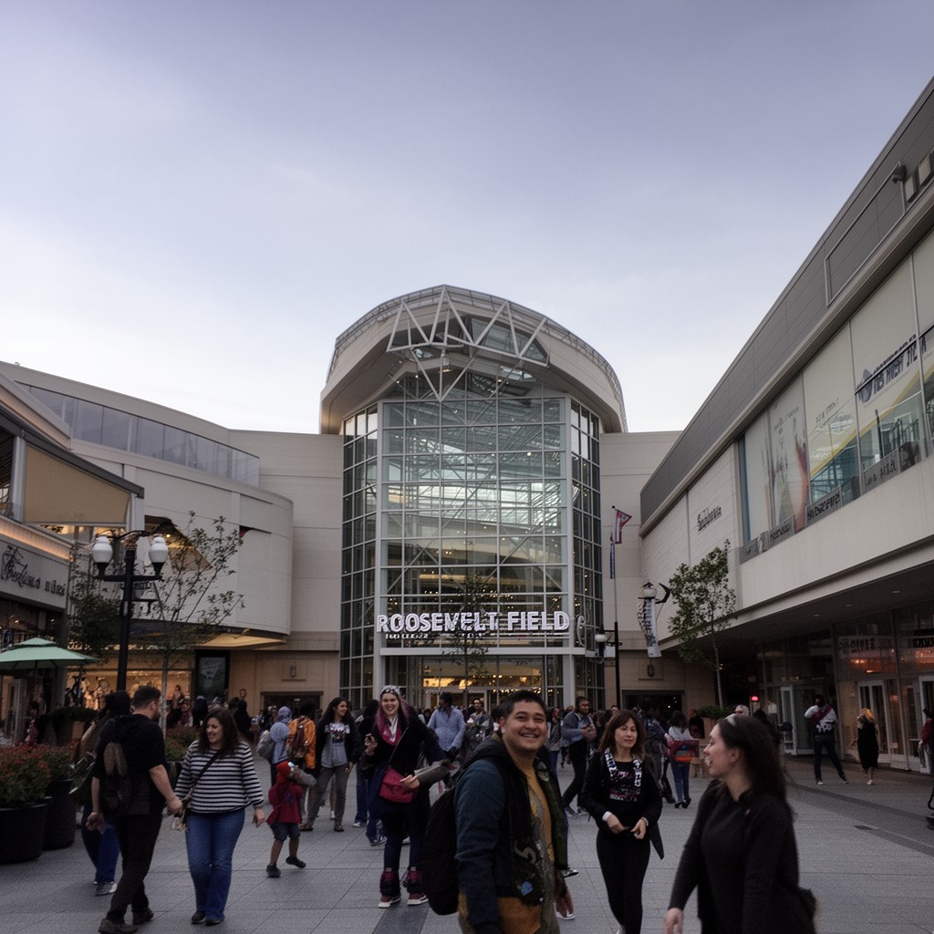 AI-generated illustration of Roosevelt Field Mall