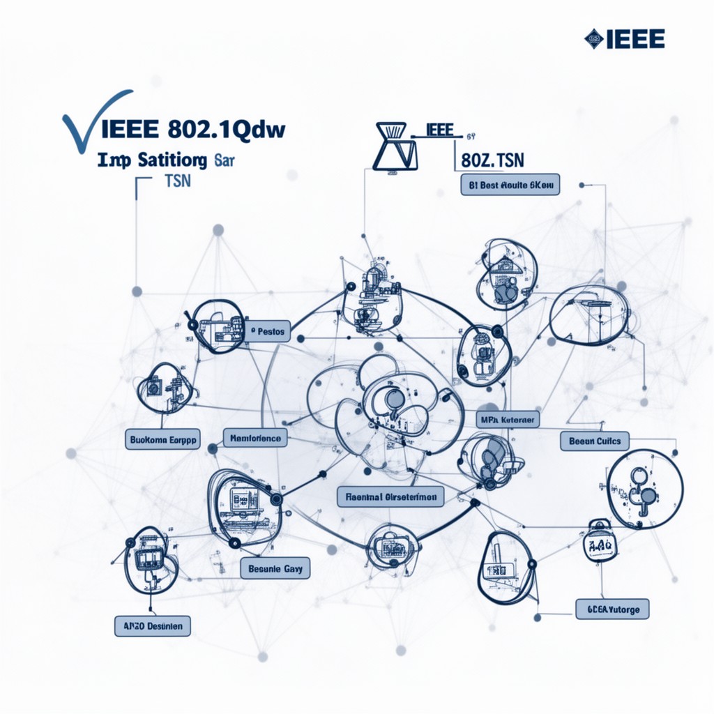AI-generated illustration of IEEE 802.1Qdw TSN for edge computing standard