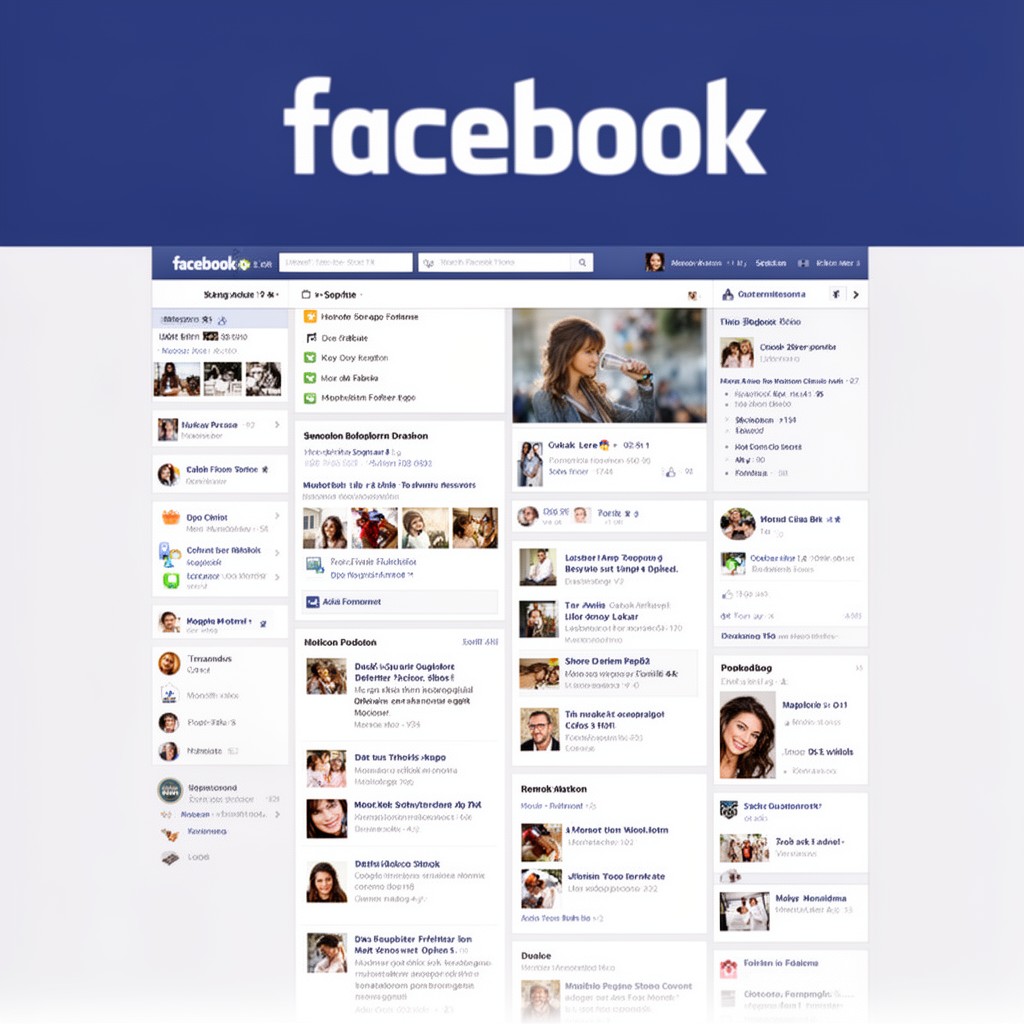 AI-generated illustration of Facebook