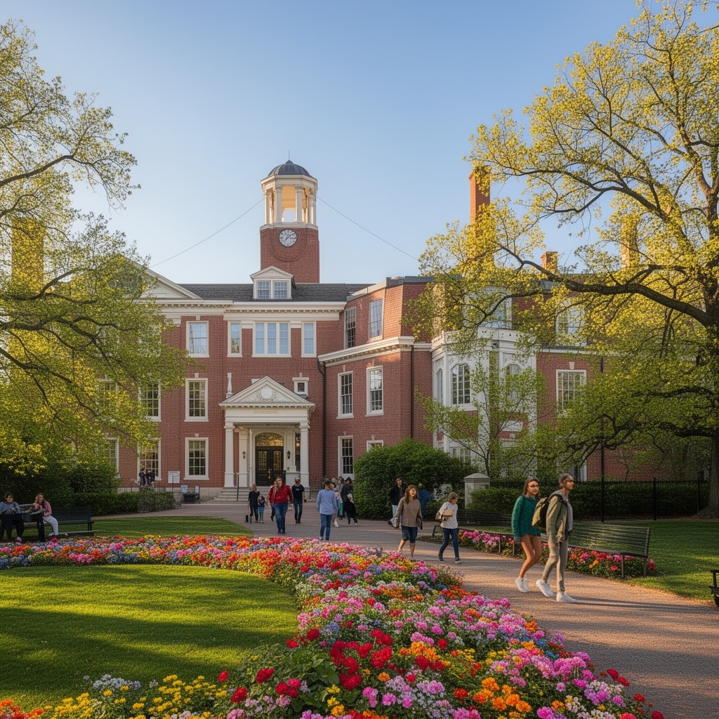 AI-generated illustration of Amherst College