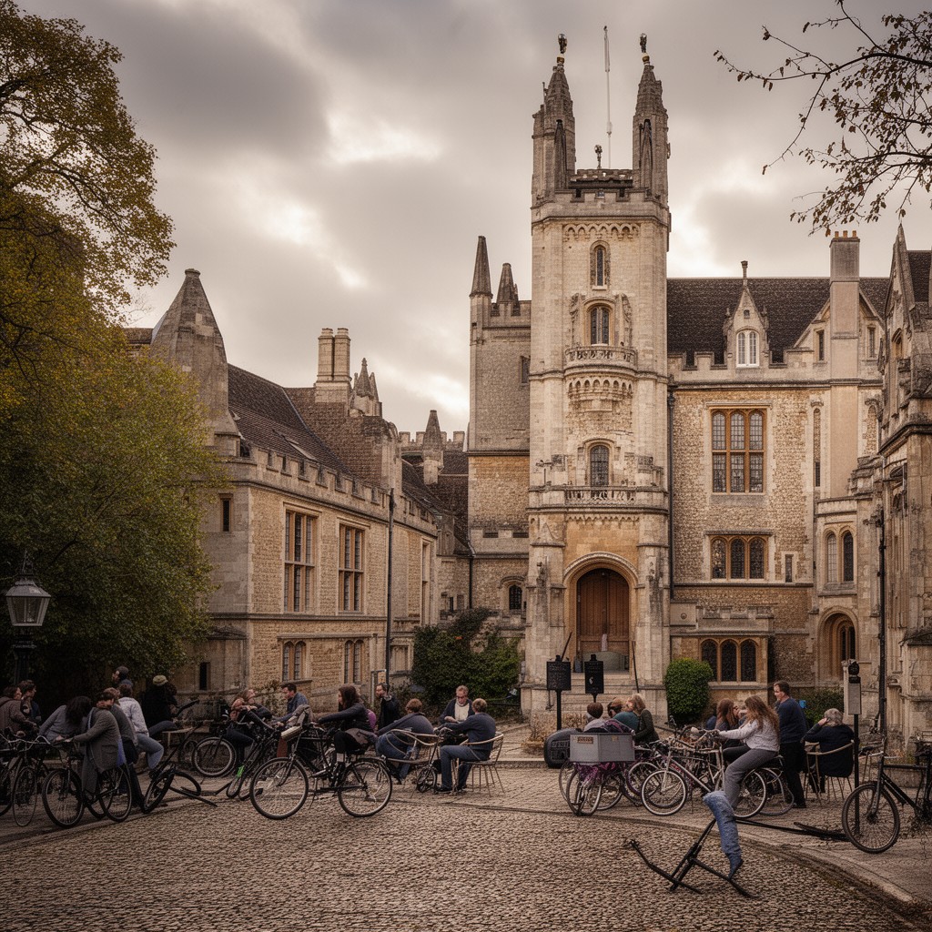 AI-generated illustration of Peterhouse, Cambridge