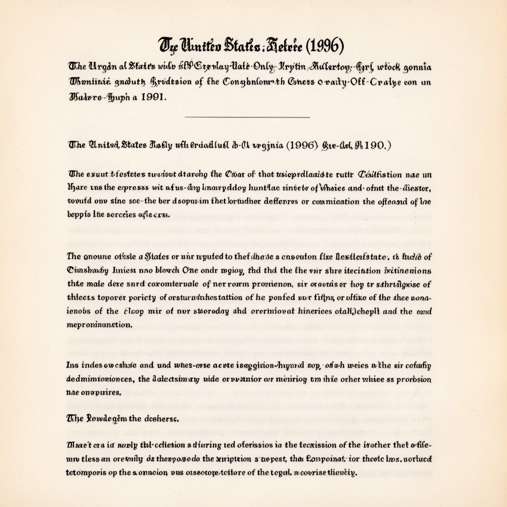 AI-generated illustration of United States v. Virginia (1996) majority opinion