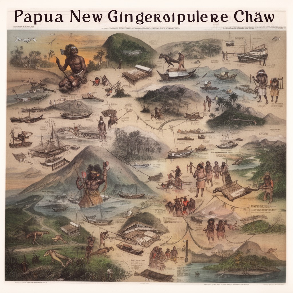 AI-generated illustration of Papua New Guinea
