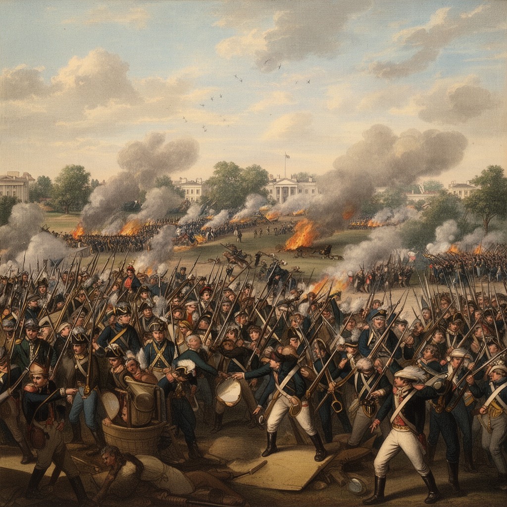 AI-generated illustration of Battle of Bladensburg