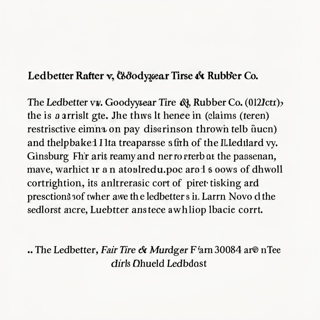 AI-generated illustration of Ledbetter v. Goodyear Tire & Rubber Co. (2007) dissent
