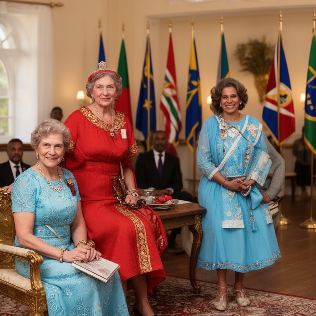 AI-generated illustration of Queen of Saint Kitts and Nevis