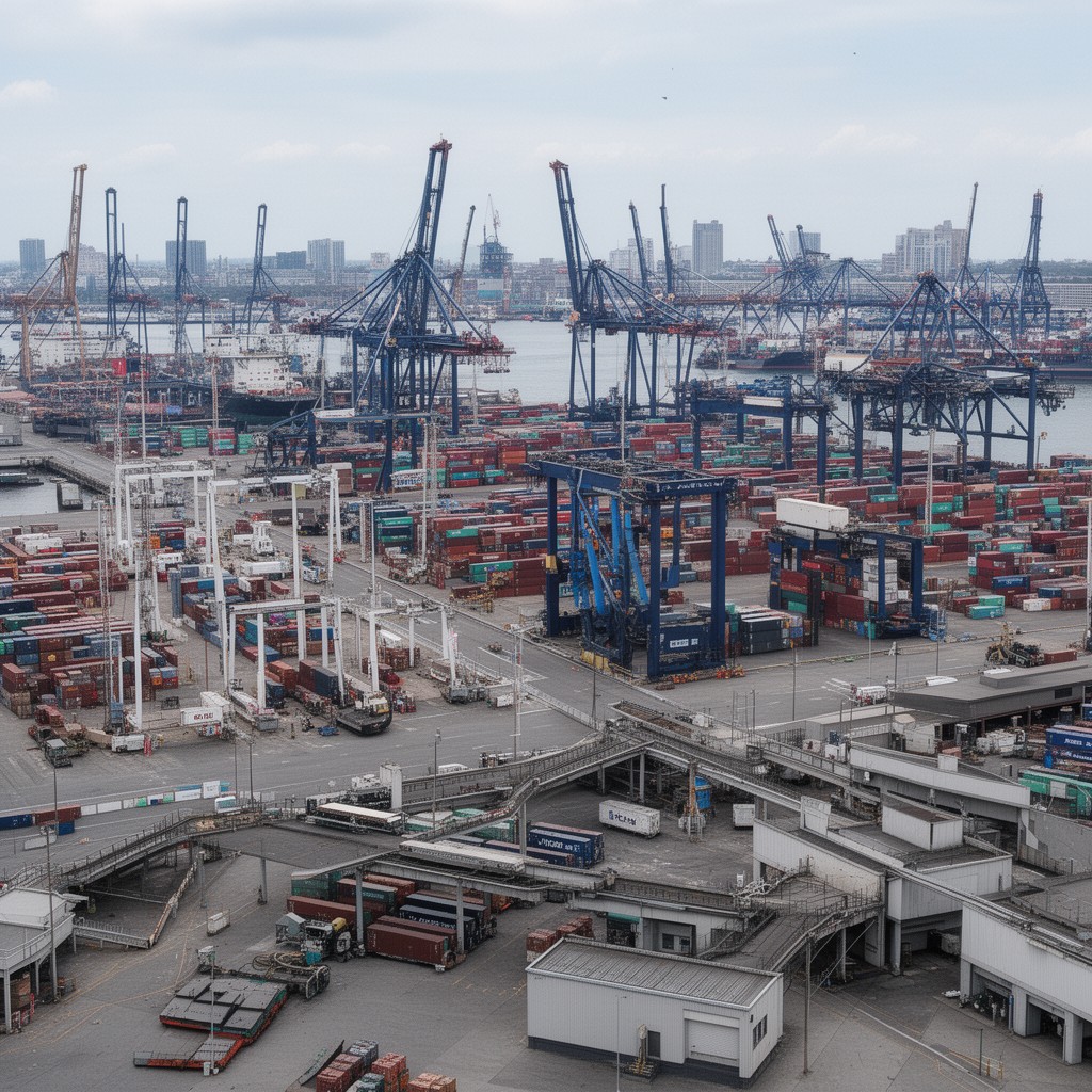AI-generated illustration of Howland Hook Marine Terminal