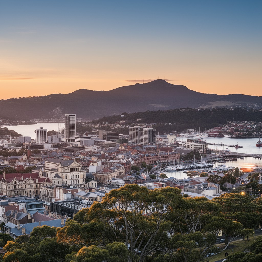 AI-generated illustration of Hobart