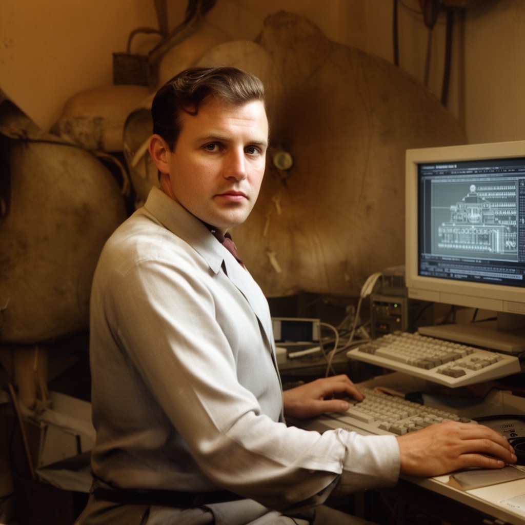 AI-generated illustration of Alan Turing