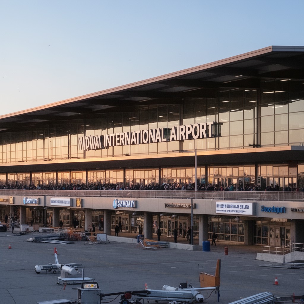 AI-generated illustration of Midway International Airport