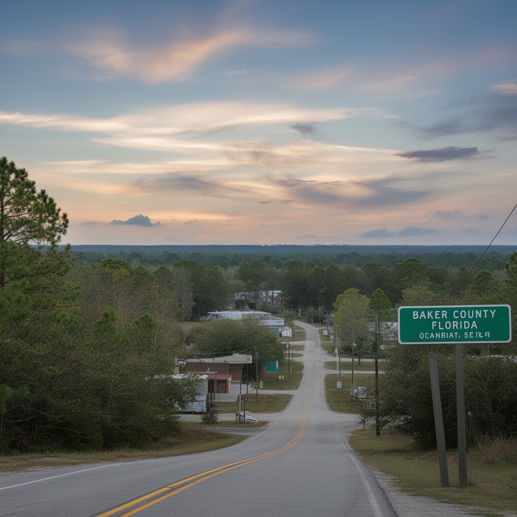 AI-generated illustration of Baker County, Florida