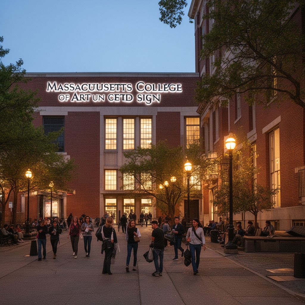 AI-generated illustration of Massachusetts College of Art and Design