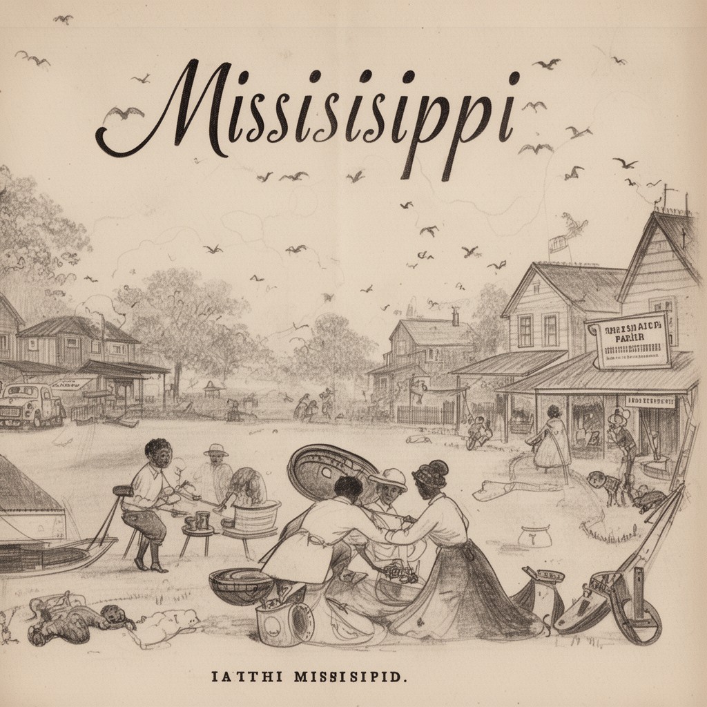 AI-generated illustration of Mississippi
