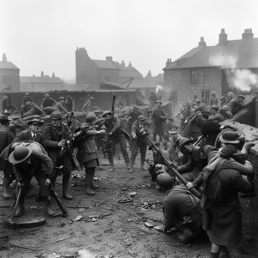AI-generated illustration of Irish Civil War