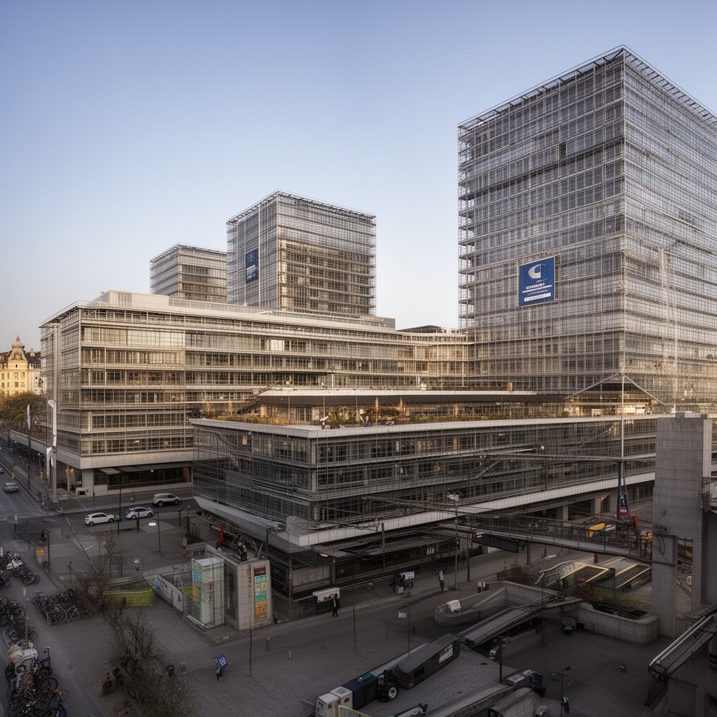 AI-generated illustration of Altiero Spinelli building