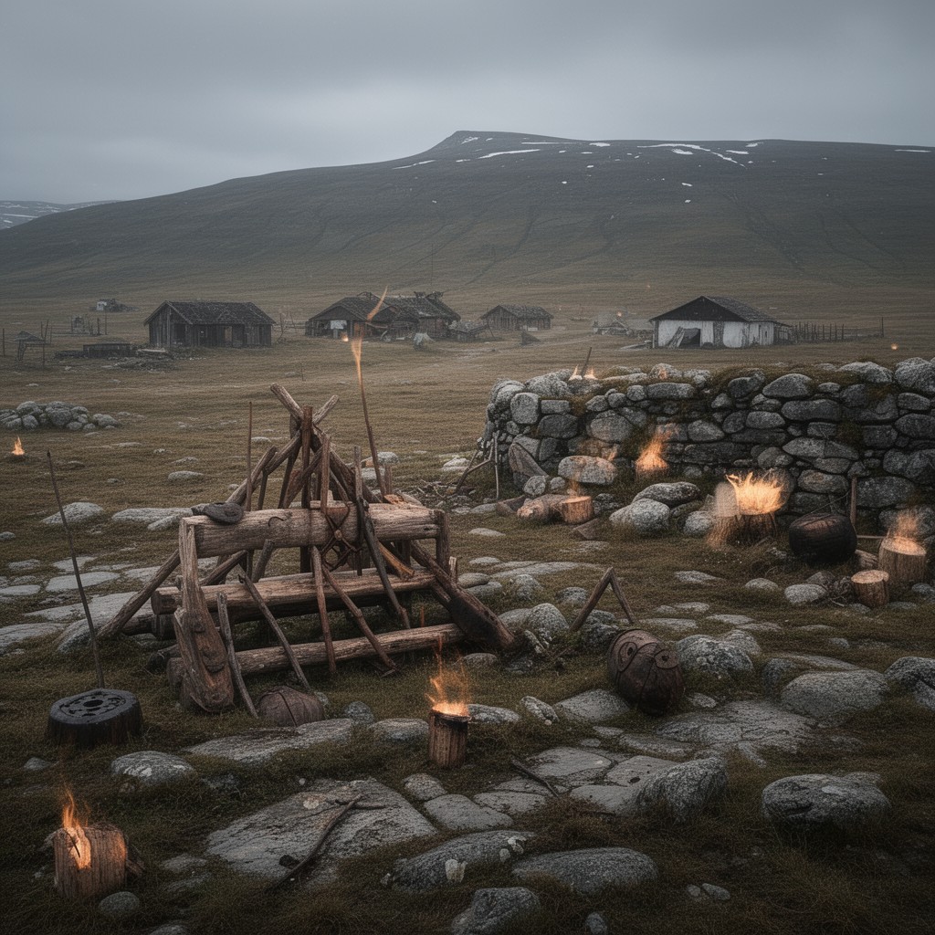AI-generated illustration of Greenlandic Norse