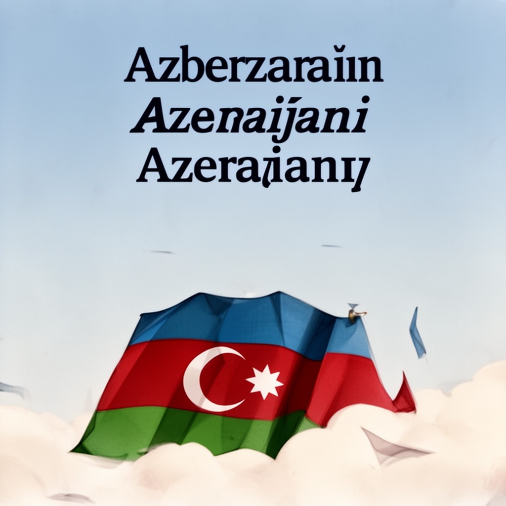 AI-generated illustration of Azerbaijani language