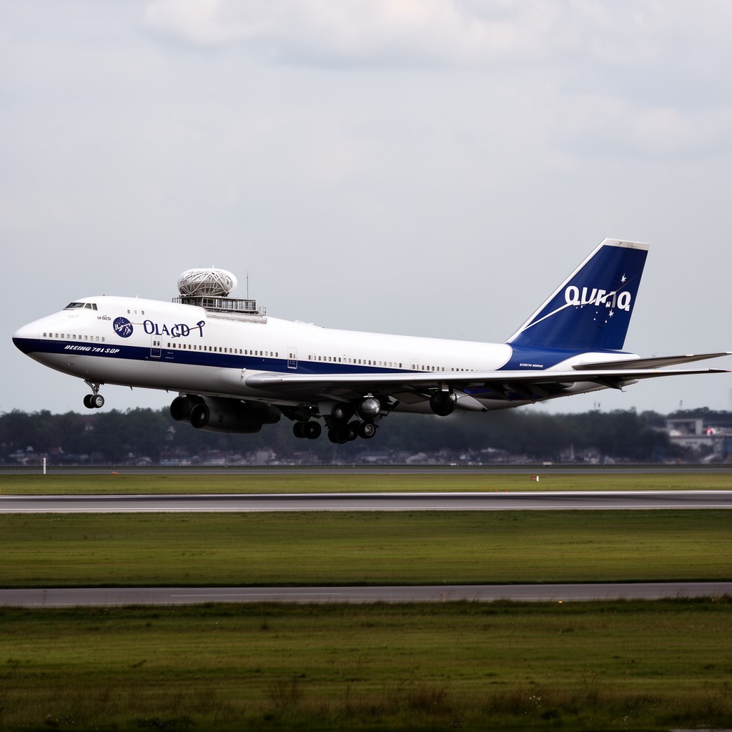 AI-generated illustration of Boeing 747SP