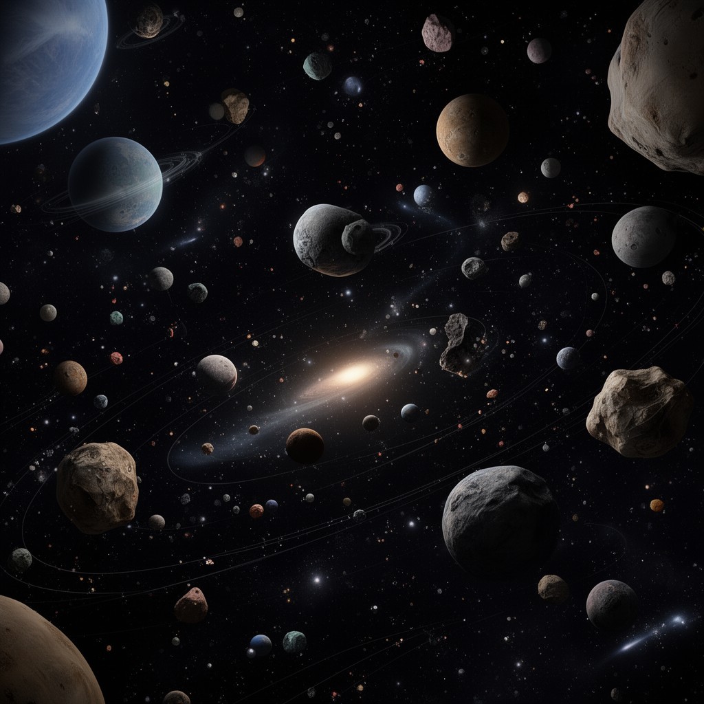 AI-generated illustration of Kuiper Belt objects