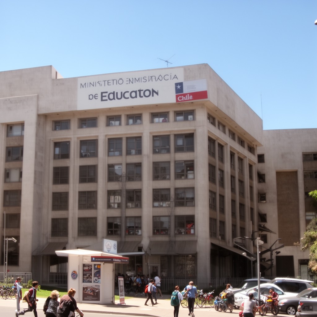 AI-generated illustration of Chilean Ministry of Education