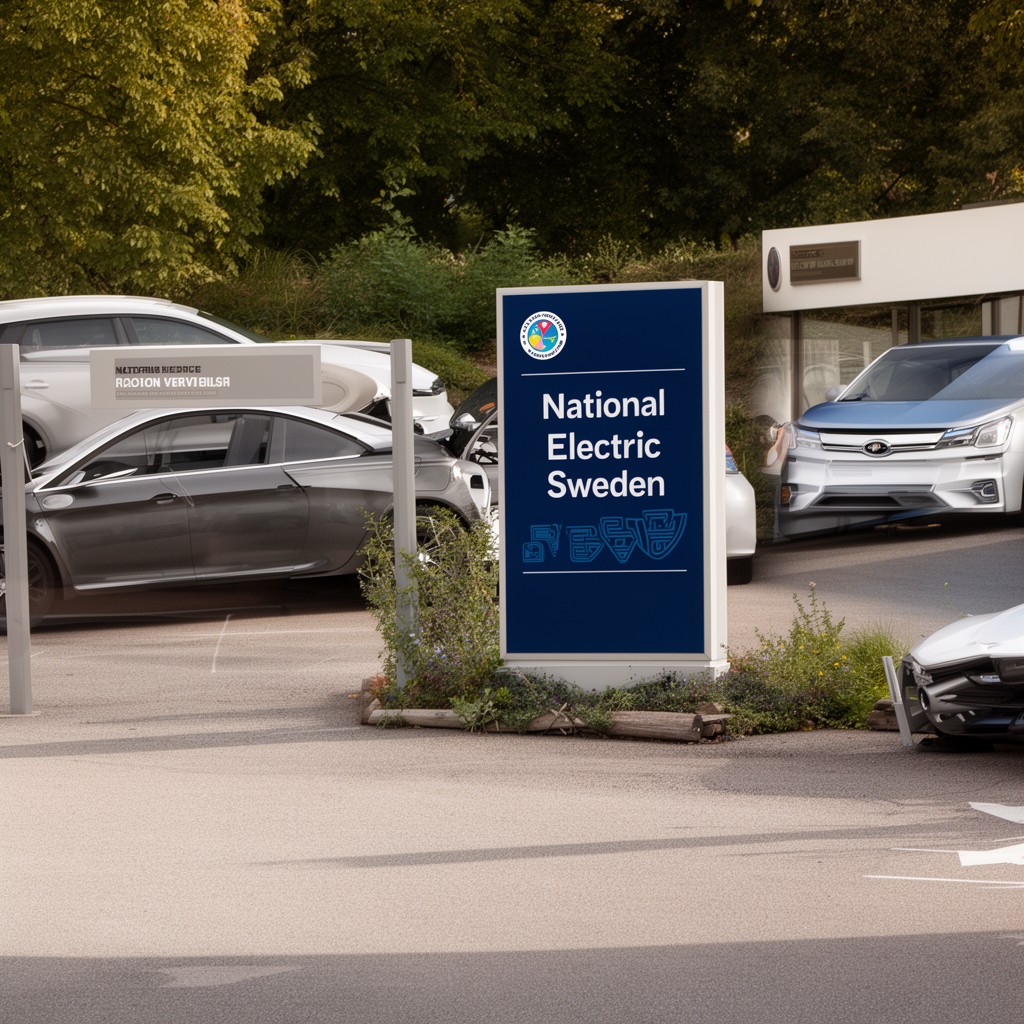 AI-generated illustration of National Electric Vehicle Sweden