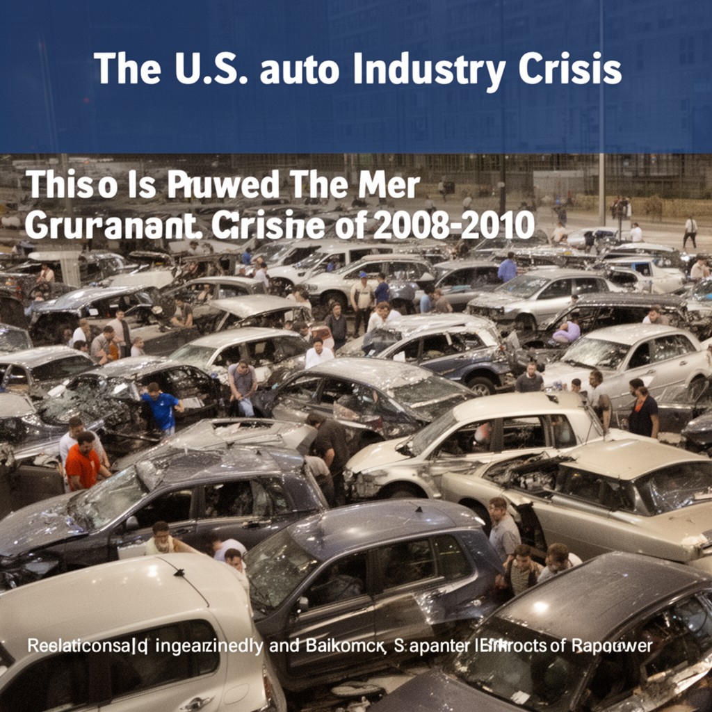 AI-generated illustration of U.S. auto industry crisis of 2008–2010