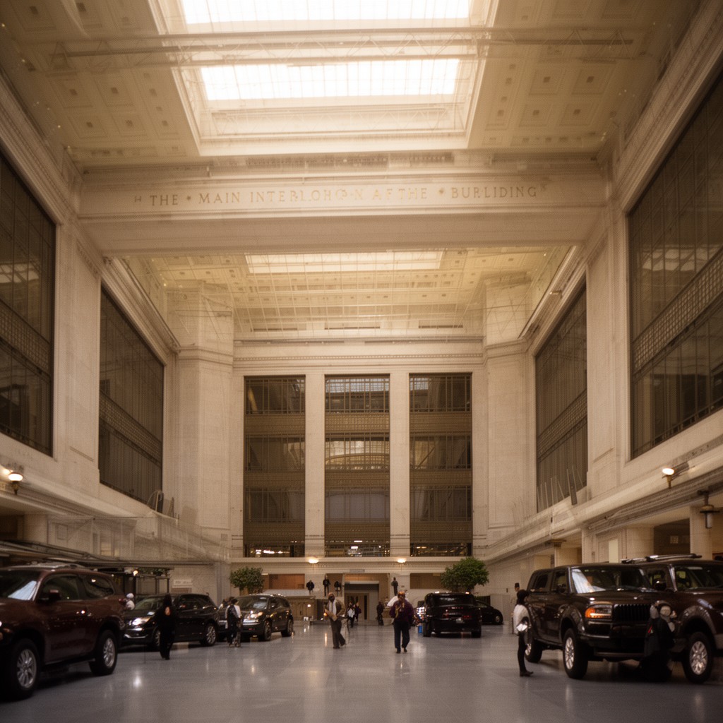 AI-generated illustration of Main Interior Building