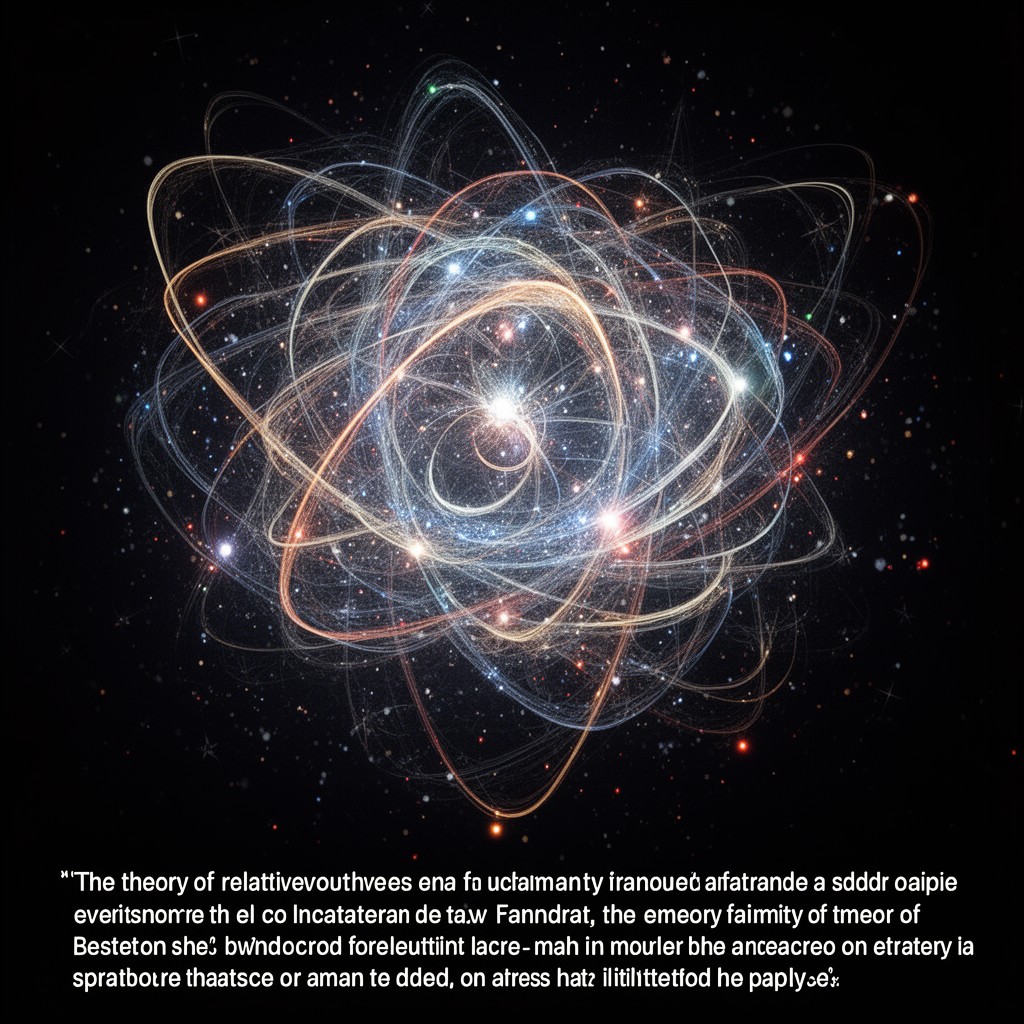 AI-generated illustration of theory of relativity