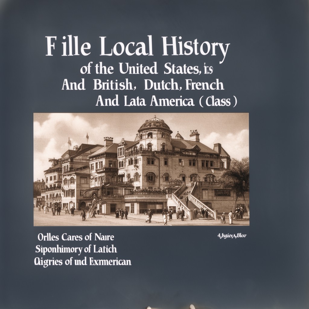 AI-generated illustration of class F – Local History of the United States and British, Dutch, French, and Latin America