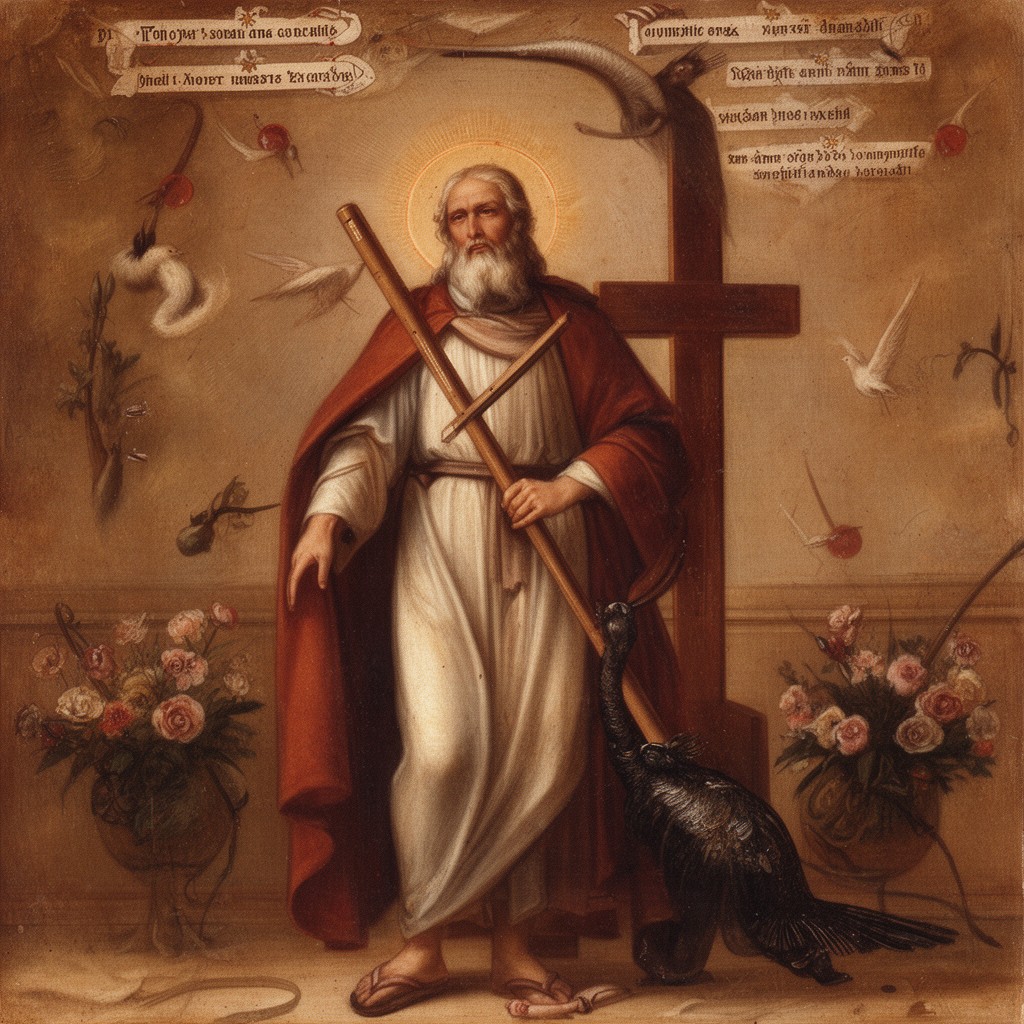 AI-generated illustration of Saint Andrew