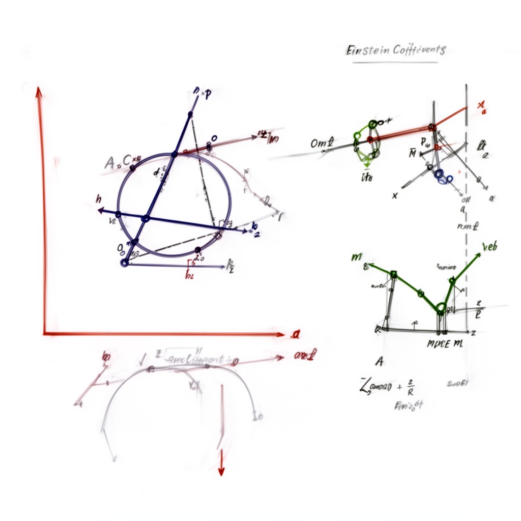AI-generated illustration of Einstein coefficients