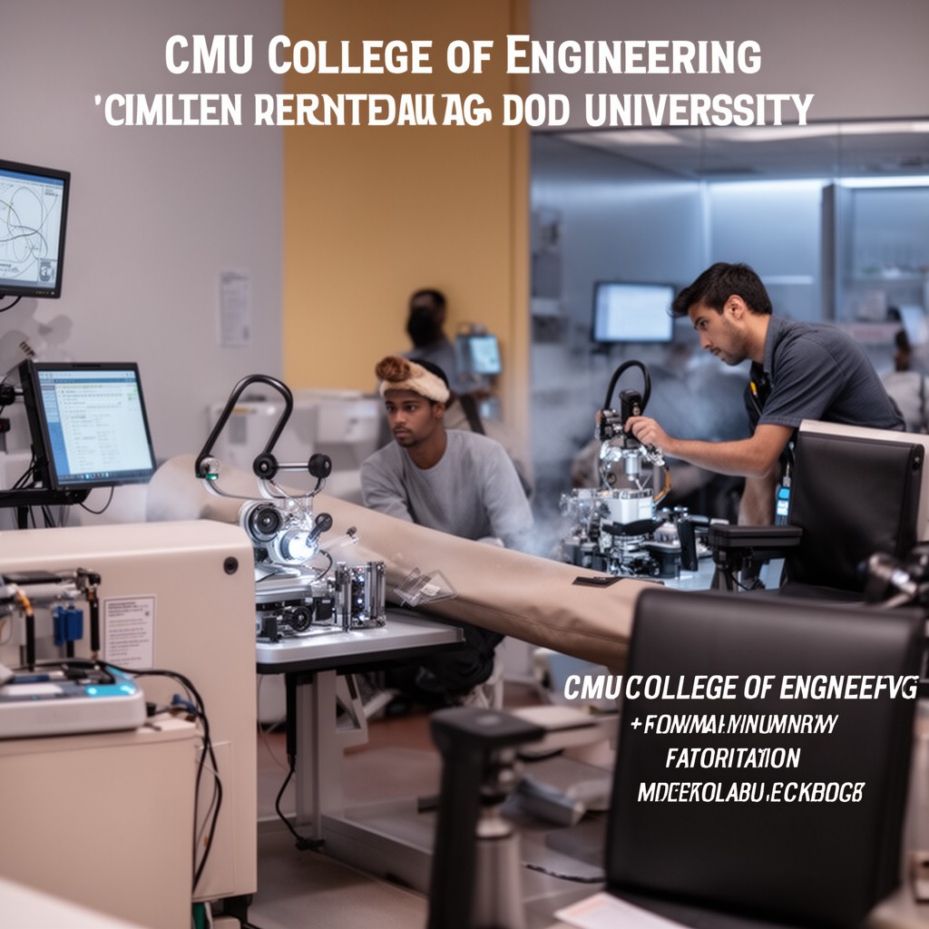 AI-generated illustration of CMU College of Engineering