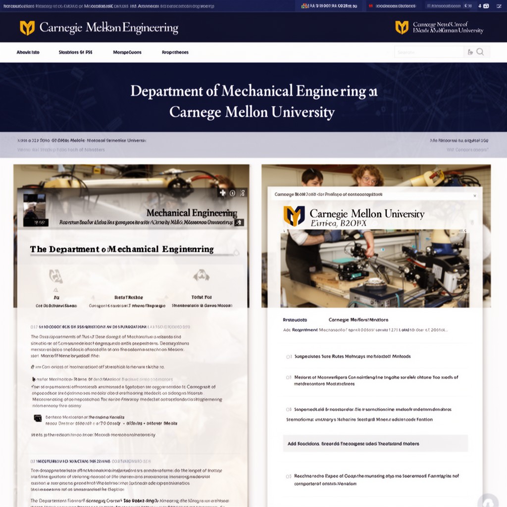 AI-generated illustration of Department of Mechanical Engineering (Carnegie Mellon University)