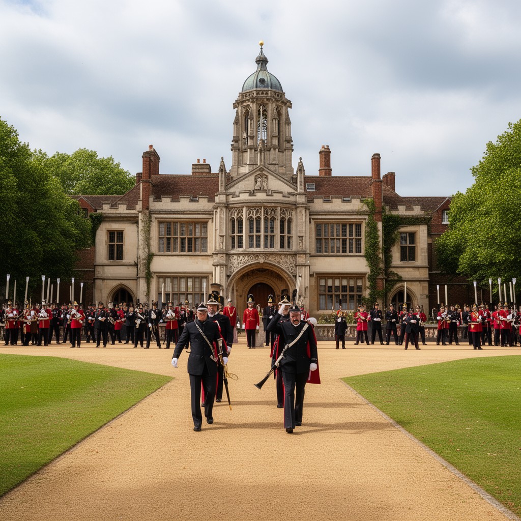 AI-generated illustration of Old College Square