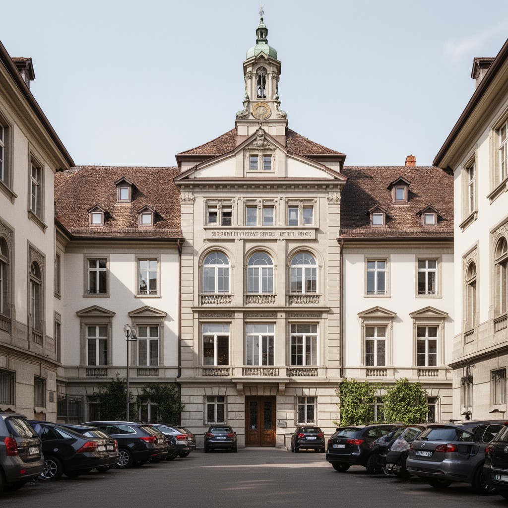 AI-generated illustration of Swiss Patent Office in Bern