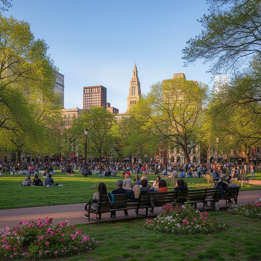 AI-generated illustration of New Haven Green