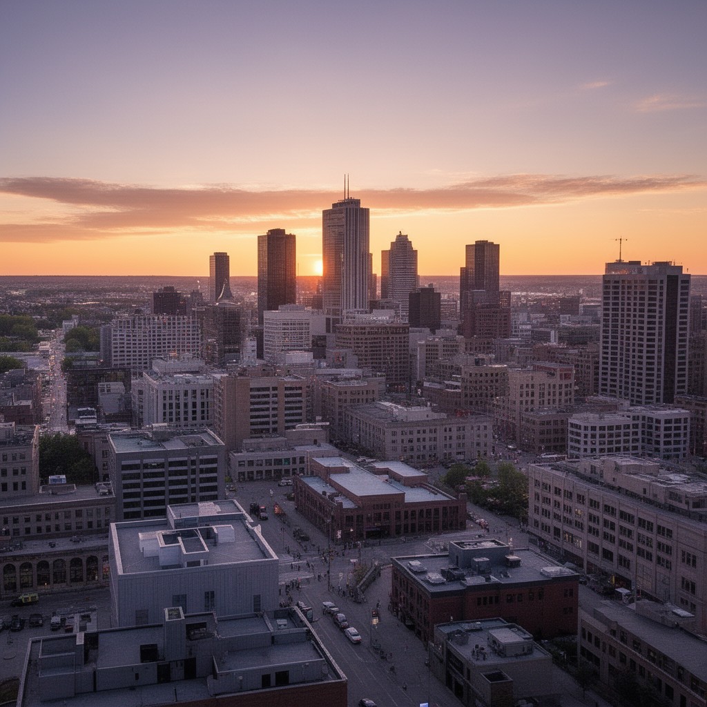 AI-generated illustration of Winnipeg, Manitoba, Canada