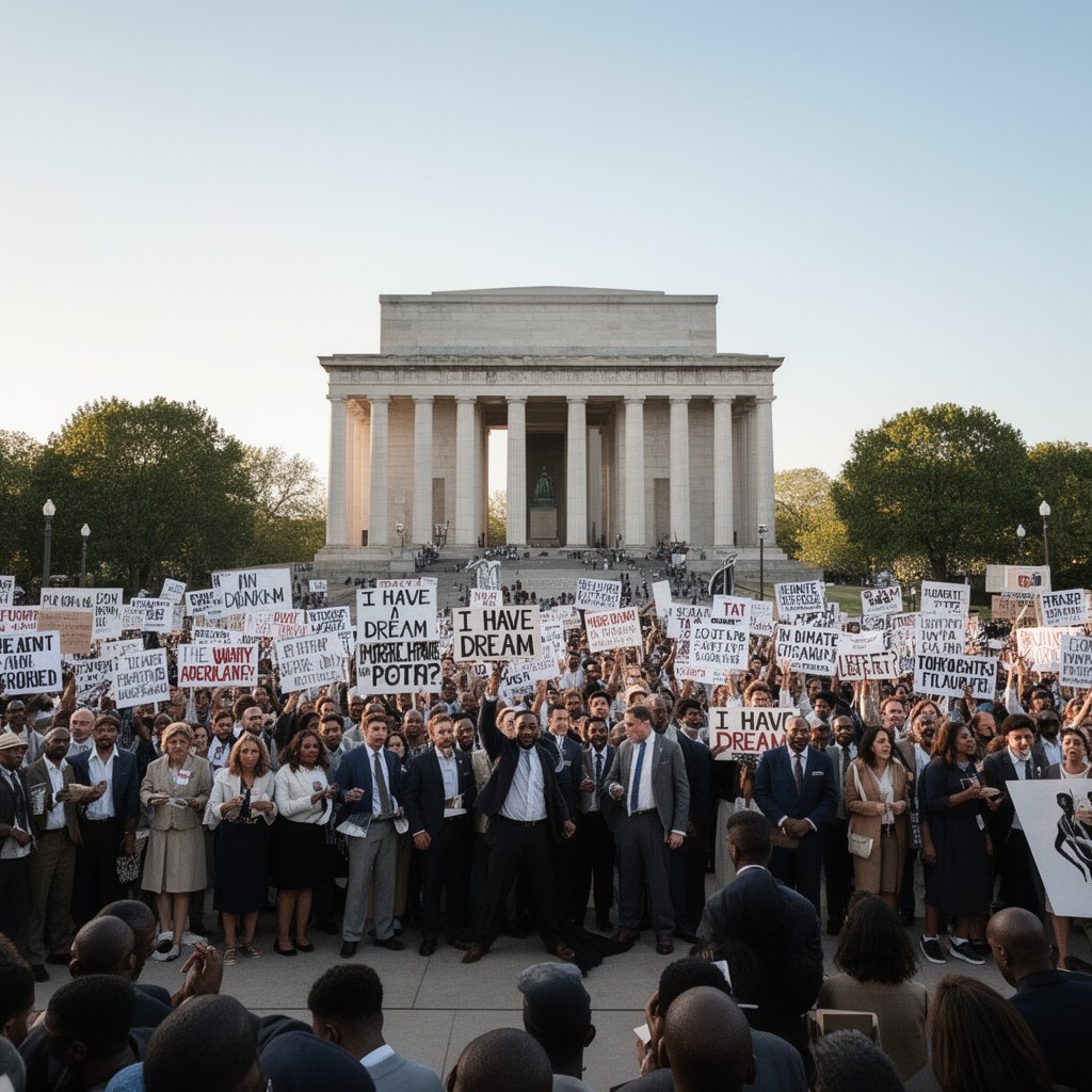 AI-generated illustration of "I Have a Dream" speech