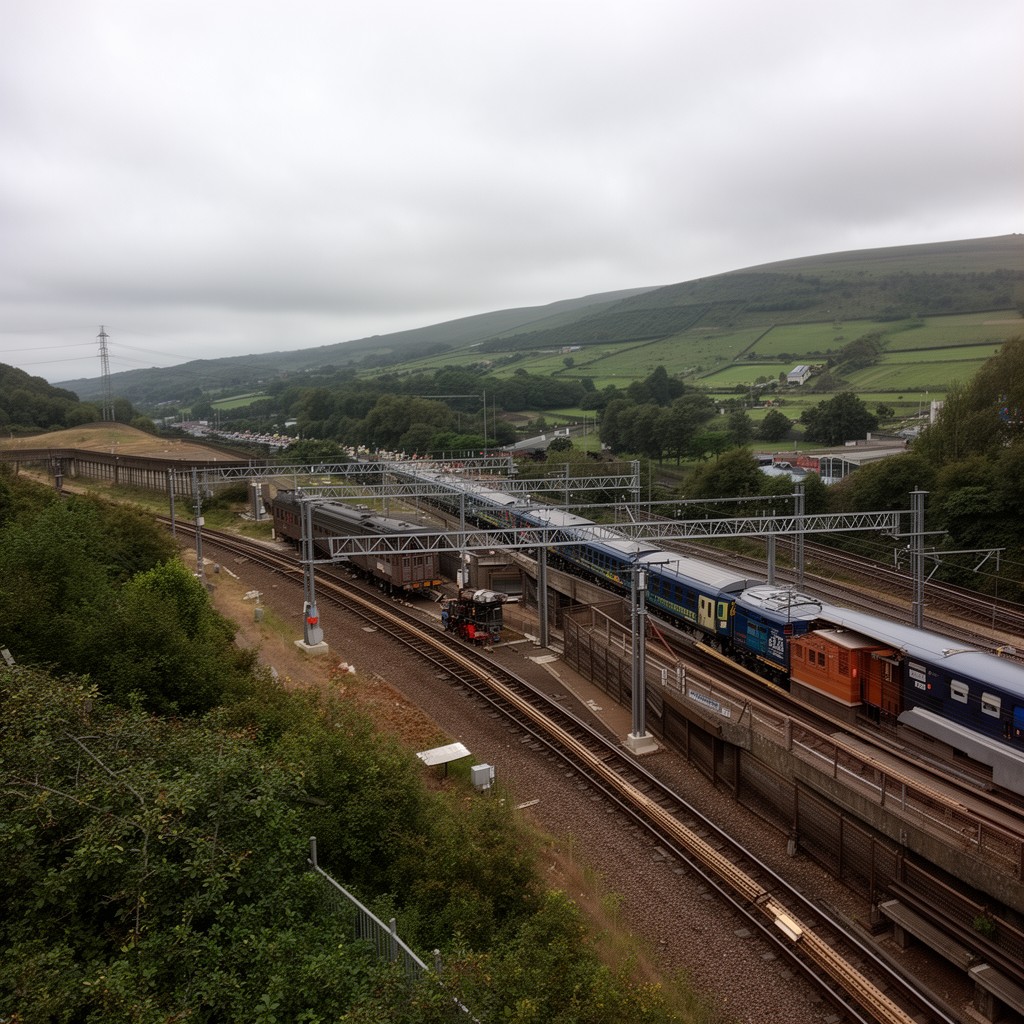 AI-generated illustration of South Wales Main Line