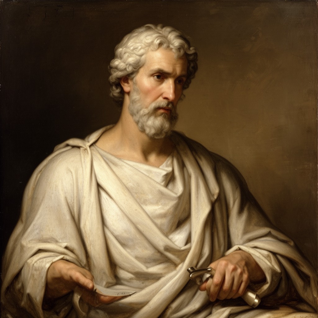 AI-generated illustration of Heraclitus