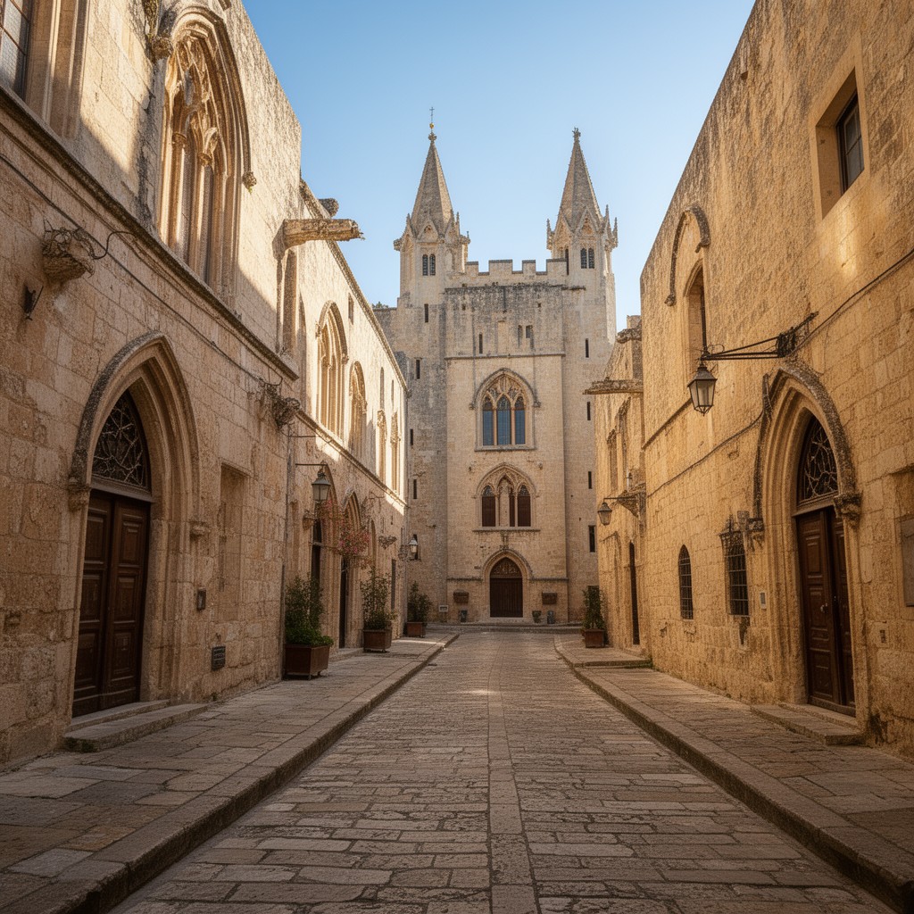 AI-generated illustration of Street of the Knights