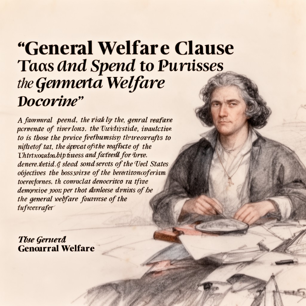 AI-generated illustration of General Welfare Clause doctrine