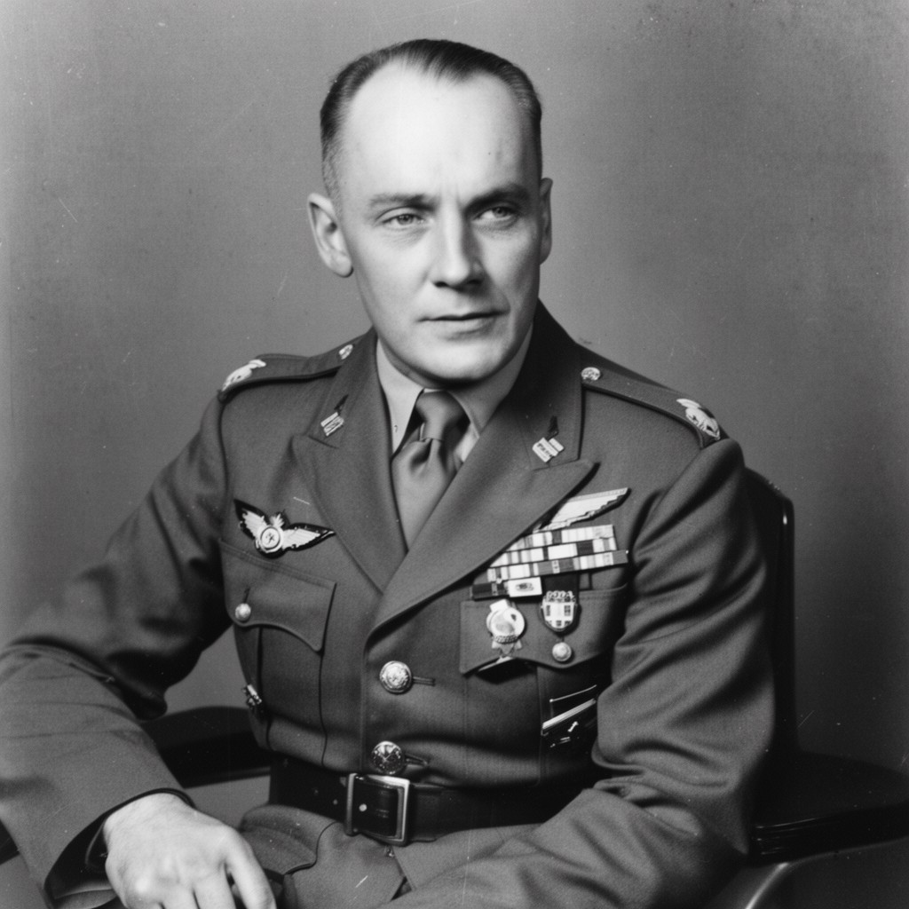 AI-generated illustration of Philippe Leclerc de Hauteclocque