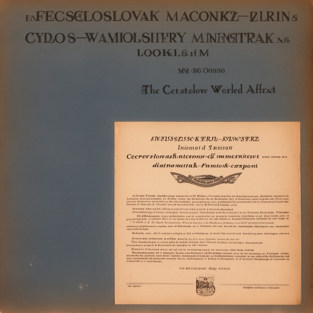AI-generated illustration of Czechoslovak foreign ministry-in-exile