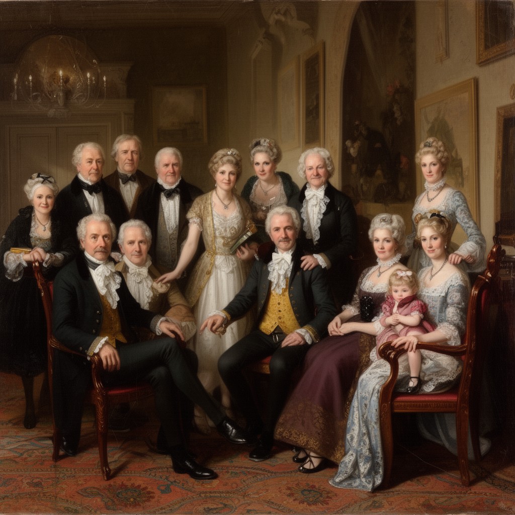 AI-generated illustration of Cavendish family