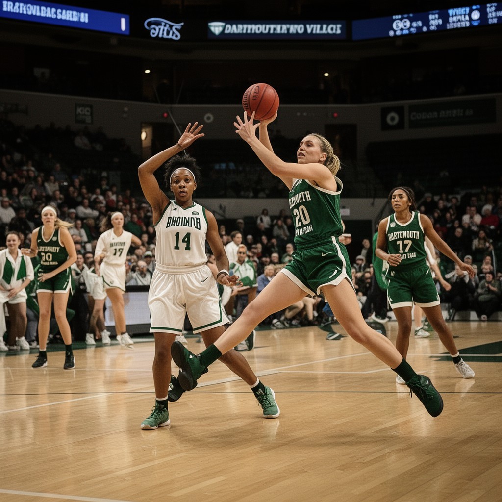 AI-generated illustration of Dartmouth Big Green women’s basketball