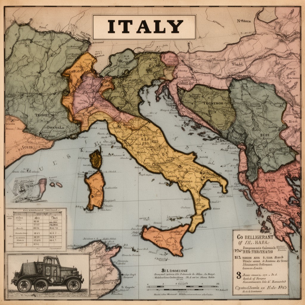 AI-generated illustration of Italy (1943–1945, co-belligerent with Allies)