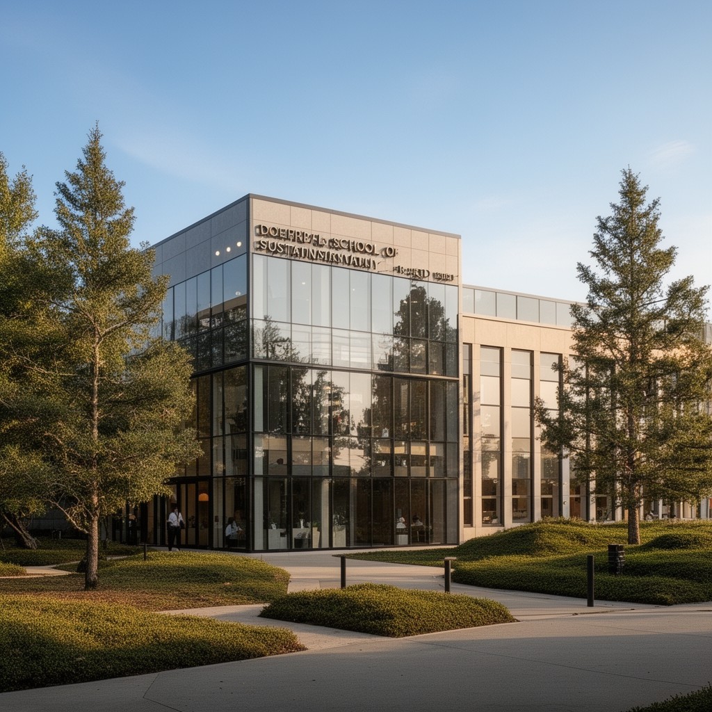 AI-generated illustration of Doerr School of Sustainability