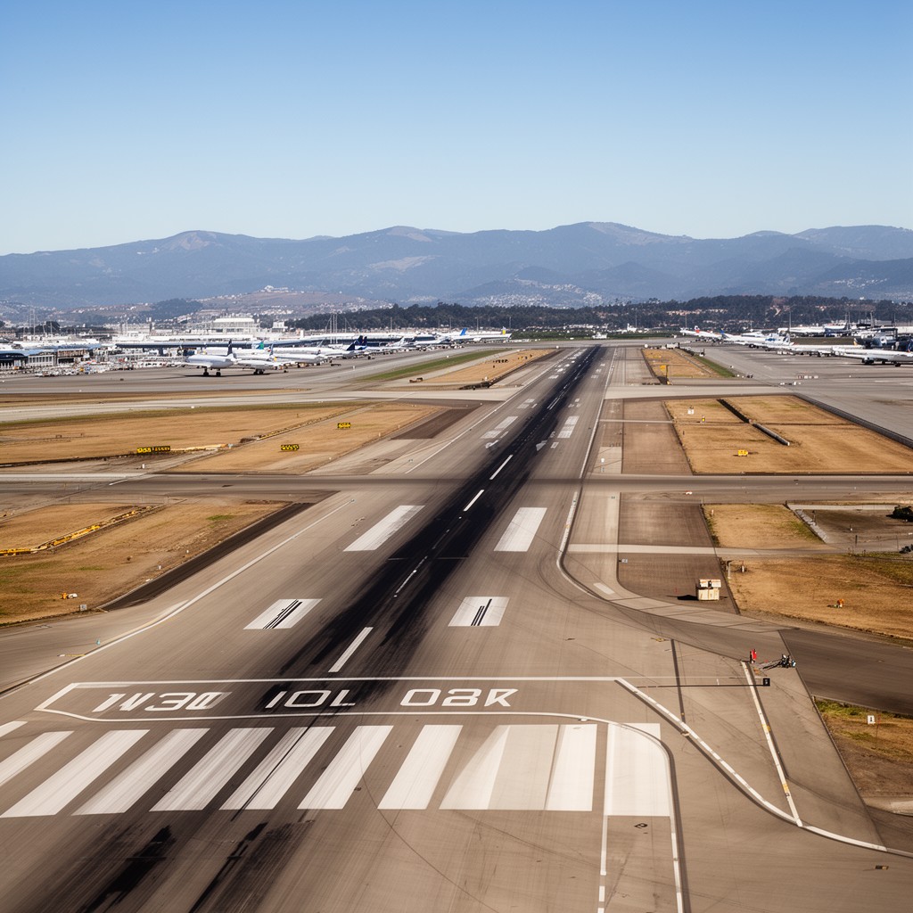 AI-generated illustration of Runway 10L/28R